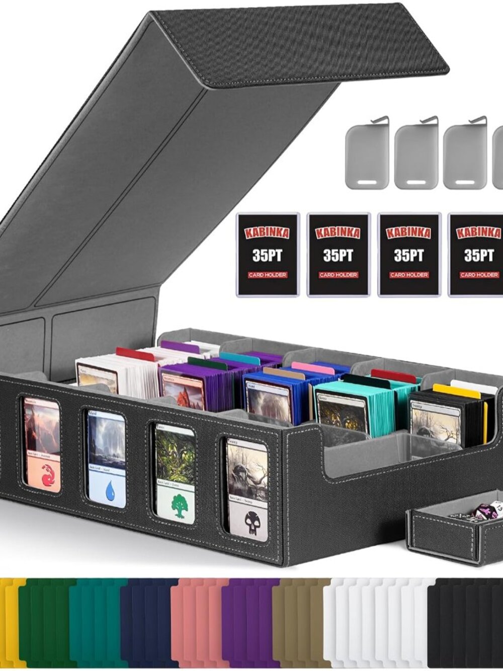 5 Row 3900+ Trading Card Storage Box with Commander Display